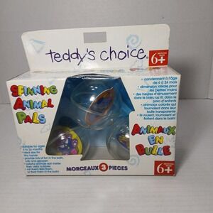 Vintage Teddy's Choice Roll Around Spinning Flutter Balls Baby Toy NIB